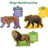 Skillmatics Step by Step Puzzles – 40 Piece Jigsaw & Toddler Puzzle, Montessori Educational Toy for Boys & Girls, Farm Animals, Travel Friendly, Gifts for Kids Ages 3, 4, 5 and Up(2. Wild Animals)