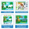 Skillmatics Tangram Sticker Puzzles – Educational Art & Craft Activity with 150+ Foam Tangram Stickers, Creative Toys & Games for Boys & Girls Ages 4, 5, 6, 7(Animals)