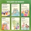Skillmatics Vocabulary Flash Cards for SAT Prep – Learn 100 Words with Wordplay, Visuals & Soundplay, Study Aid & Educational Gift for Ages 12, 13, 14 & Up, Screen-Free Language Game(Level 1)