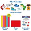Skillmatics Waxy Stick Art Kit – 100 Bendable & Reusable Waxy Sticks for Mess-Free DIY Fun, Pretty Pictures with Unicorns & Princesses, Creative Gifts for Girls & Boys Ages 5, 6, 7, 8, 9, 10, 11, 12(3. Cars  Dinos & More!)