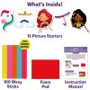 Skillmatics Waxy Stick Art Kit – 100 Bendable & Reusable Waxy Sticks for Mess-Free DIY Fun, Pretty Pictures with Unicorns & Princesses, Creative Gifts for Girls & Boys Ages 5, 6, 7, 8, 9, 10, 11, 12(2. Pretty Pictures)