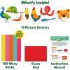 Skillmatics Waxy Stick Art Kit – 100 Bendable & Reusable Waxy Sticks for Mess-Free DIY Fun, Pretty Pictures with Unicorns & Princesses, Creative Gifts for Girls & Boys Ages 5, 6, 7, 8, 9, 10, 11, 12(1. Animals)