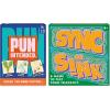 Pun Intended & Sync or Sink Bundle, Fast-paced Party Games, Hilarious Family Games for Kids, Teens & Adults, Gifts for Ages 8, 9, 10 and Up