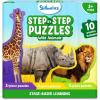 Skillmatics Step by Step Puzzles – 40 Piece Jigsaw & Toddler Puzzle, Montessori Educational Toy for Boys & Girls, Farm Animals, Travel Friendly, Gifts for Kids Ages 3, 4, 5 and Up(2. Wild Animals)