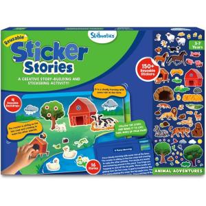 Skillmatics Activity Kit – Creative Storytelling & Skill Building with 150+ Reusable Stickers, Educational, Mess-Free Fun, Preschool & Kindergarten Toy, Gifts for Kids Ages 3, 4, 5, 6, 7(1. Animal Adventures)