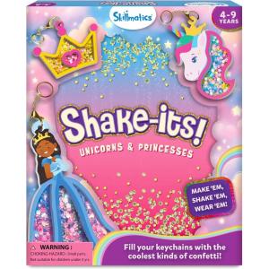 Skillmatics Art & Craft Activity – Shake-its Christmas Ornaments, DIY Holiday Decoration Kit, Glitter Craft Kit, Creative Activity, Gifts for Girls & Boys Ages 4, 5, 6, 7, 8, 9(Unicorns & Princesses)