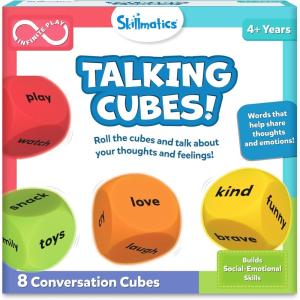 Skillmatics Conversation Cubes for Kids – 8 Foam Cubes for Social-Emotional Learning, Classroom & Back-to-School Supplies, Teacher Resources, Autism Tools, Gifts for Ages 4, 5, 6, 7 and Up(Everyday Edition)