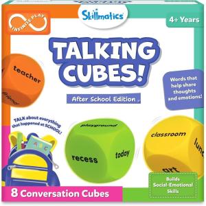 Skillmatics Conversation Cubes for Kids – 8 Foam Cubes for Social-Emotional Learning, Classroom & Back-to-School Supplies, Teacher Resources, Autism Tools, Gifts for Ages 4, 5, 6, 7 and Up(After School Edition)