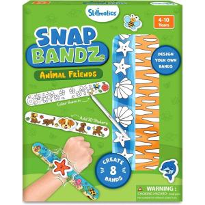 Skillmatics Craft Activity – Snap Bandz, Friendship Bands, DIY Jewelry Art & Craft Activity, Mess-Free, Creative Kit, 8 Bands Classroom Valentine’s Day Gifts for Girls & Boys Ages 4, 5, 6, 7, 8, 9, 10(2. Animals)