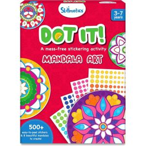 Skillmatics Dot It Sticker – Mandala Art, Mess-Free Fun for Kids, 500+ Stickers, Craft Kits, DIY Scrapbooking Activity, Travel Toys, Gifts for Boys & Girls Ages 3, 4, 5, 6, 7