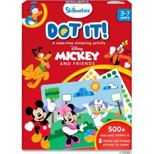 Skillmatics Dot It Sticker Art – Dinosaurs, Mess-Free Fun for Kids, 500+ Stickers, Craft Kits, DIY Scrapbooking Activity, Travel Toys, Gifts for Boys & Girls Ages 3, 4, 5, 6, 7(6. Disney Mickey)