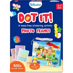 Skillmatics Dot It Sticker Art – Dinosaurs, Mess-Free Fun for Kids, 500+ Stickers, Craft Kits, DIY Scrapbooking Activity, Travel Toys, Gifts for Boys & Girls Ages 3, 4, 5, 6, 7(9. Photo Frames)