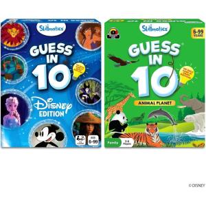 Skillmatics Guess in 10 Disney & Guess in 10 Animal Planet, Perfect for Girls, Boys, Kids, Teens, Adults Who Love Disney Characters & Animals, Gifts for Ages 6, 7, 8, 9, and Up