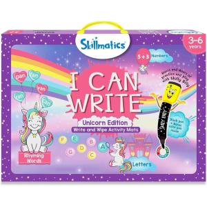 Skillmatics I Can Write – Reusable Preschool Learning Activities, Educational Toy and Game, Back to School Supplies, Gifts for Students, Kids, Toddlers Ages 3, 4, 5, 6(I Can Write Unicorn Edition)