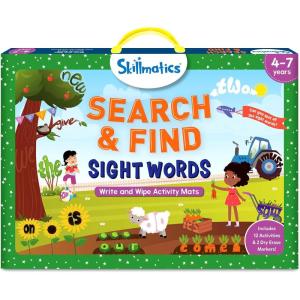Skillmatics I Can Write – Reusable Preschool Learning Activities, Educational Toy and Game, Back to School Supplies, Gifts for Students, Kids, Toddlers Ages 3, 4, 5, 6(Search & Find Sight Words)
