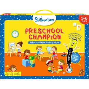 Skillmatics I Can Write – Reusable Preschool Learning Activities, Educational Toy and Game, Back to School Supplies, Gifts for Students, Kids, Toddlers Ages 3, 4, 5, 6(Preschool Champion)