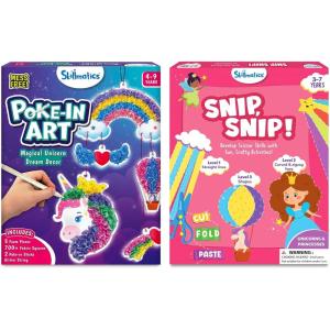 Skillmatics Poke in Art Unicorns Dream Decor & Snip Snip Unicorns and Princesses, Mess-Free Art for Kids, DIY Craft Kits, Creative Activity, Gifts for Ages 3, 4, 5, 6, 7, 8, 9