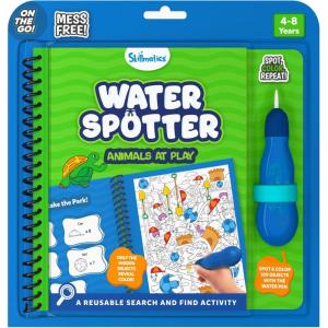 Skillmatics Reusable Search & Find Book – Water Spotter, Mess-Free, Fun Learning Activity, Travel Toy, Gifts for Boys & Girls Ages 4, 5, 6, 7, 8(Animals)
