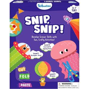 Skillmatics Scissor Skills Activity Book – Snip Snip Unicorns & Princesses, 25 Fun Cutting & Creative Activities, 2 Child-Safe Scissors, Felt Craft Kit, Valentine’s Day Gift for Ages 3, 4, 5, 6, 7(1. Multi-Theme)