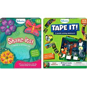 Skillmatics Shake It’s Flowers & Butterflies and Tape It Animals Bundle, Art & Craft, DIY Activity Kits, Travel Toys, Gifts for Boys & Girls Ages 4, 5, 6, 7, 8, 9