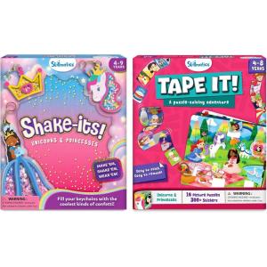 Skillmatics Shake It’s Unicorns & Princesses & Tape it Unicorns Bundle, Art & Craft Kits for Kids, DIY Creative Activity, Gifts for Girls & Boys Ages 4, 5, 6, 7, 8, 9