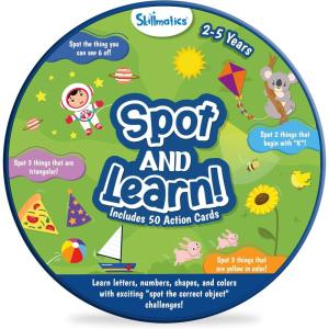 Skillmatics Write & Learn Reusable Cards for Toddlers – Letters, Numbers, Patterns & Shapes, Travel Game, Preschool Learning, Gifts for Kids Ages 3, 4, 5, 6(2. Spot & Learn)
