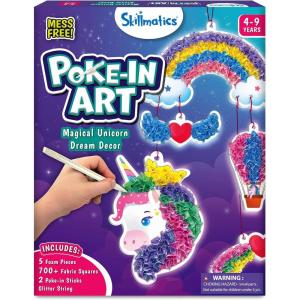 Skillmatics Poke-in Art – Disney Frozen, Mess-Free Fun for Kids, DIY Wood Craft Kits, Creative Activity, Gifts for Girls Ages 4, 5, 6, 7, 8, 9, Includes Elsa & Anna(3. Unicorn Dream Décor)