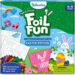 Skillmatics Foil Fun – Easter Cards, No Mess Art for Kids, Easter Basket Stuffers, Craft Kits, DIY Creative Party Activity, Gifts for Girls & Boys Ages 4, 5, 6, 7, 8, 9(5. Easter Cards)