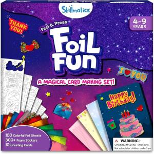 Skillmatics Foil Fun – Easter Cards, No Mess Art for Kids, Easter Basket Stuffers, Craft Kits, DIY Creative Party Activity, Gifts for Girls & Boys Ages 4, 5, 6, 7, 8, 9(3. Greeting Cards)