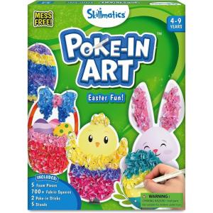 Skillmatics Poke-in Art – Easter Fun, Mess-Free for Kids, DIY Wood Craft Kits, Creative Activity, Easter Basket Stuffers, Gifts for Girls and Boys Ages 4, 5, 6, 7, 8, 9(Easter Fun!)