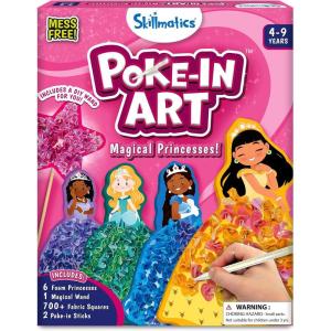 Skillmatics Poke-in Art – Easter Fun, Mess-Free for Kids, DIY Wood Craft Kits, Creative Activity, Easter Basket Stuffers, Gifts for Girls and Boys Ages 4, 5, 6, 7, 8, 9(1. Magical Princesses)