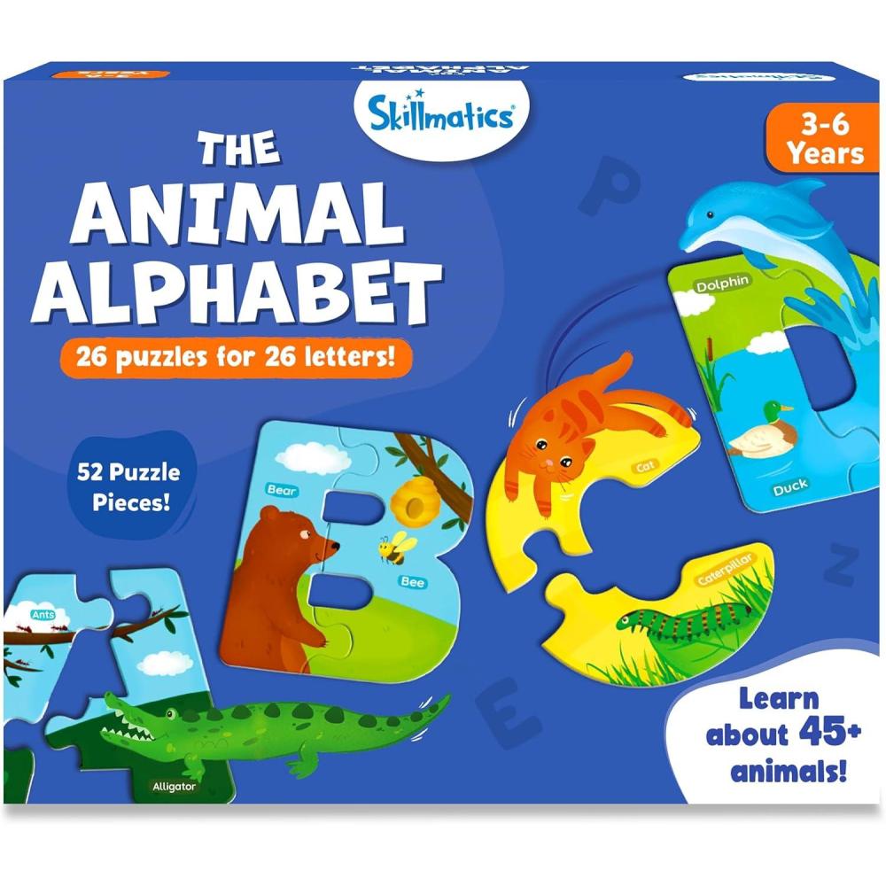 image:imageSkillmatics Animal Alphabet Puzzle  52 Piece Jigsaw Puzzle for Toddlers Preschoolers Educational Toy for Learning ABCs and Letters Gifts for Boys amp Girls Ages 3 4 5 6