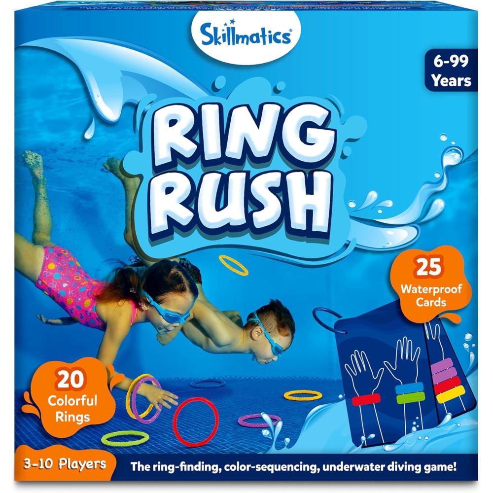image:imageSkillmatics Ring Rush Diving Toys  Underwater Search and Find Game for Summer Fun Swimming Pool Toys Gifts for Kids Boys Girls Ages 6 7 8 9 amp Up