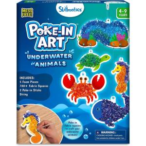Skillmatics Poke-in Art – Disney Princesses, Mess-Free Fun for Kids, DIY Wood Craft Kits, Creative Activity, Gifts for Girls Ages 4, 5, 6, 7, 8, 9, Includes Cinderella, Ariel, Moana, Rapunzel & More(5. Underwater Animals)