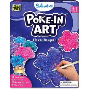 Skillmatics Poke-in Art – Disney Princesses, Mess-Free Fun for Kids, DIY Wood Craft Kits, Creative Activity, Gifts for Girls Ages 4, 5, 6, 7, 8, 9, Includes Cinderella, Ariel, Moana, Rapunzel & More(2. Flower Bouquet)
