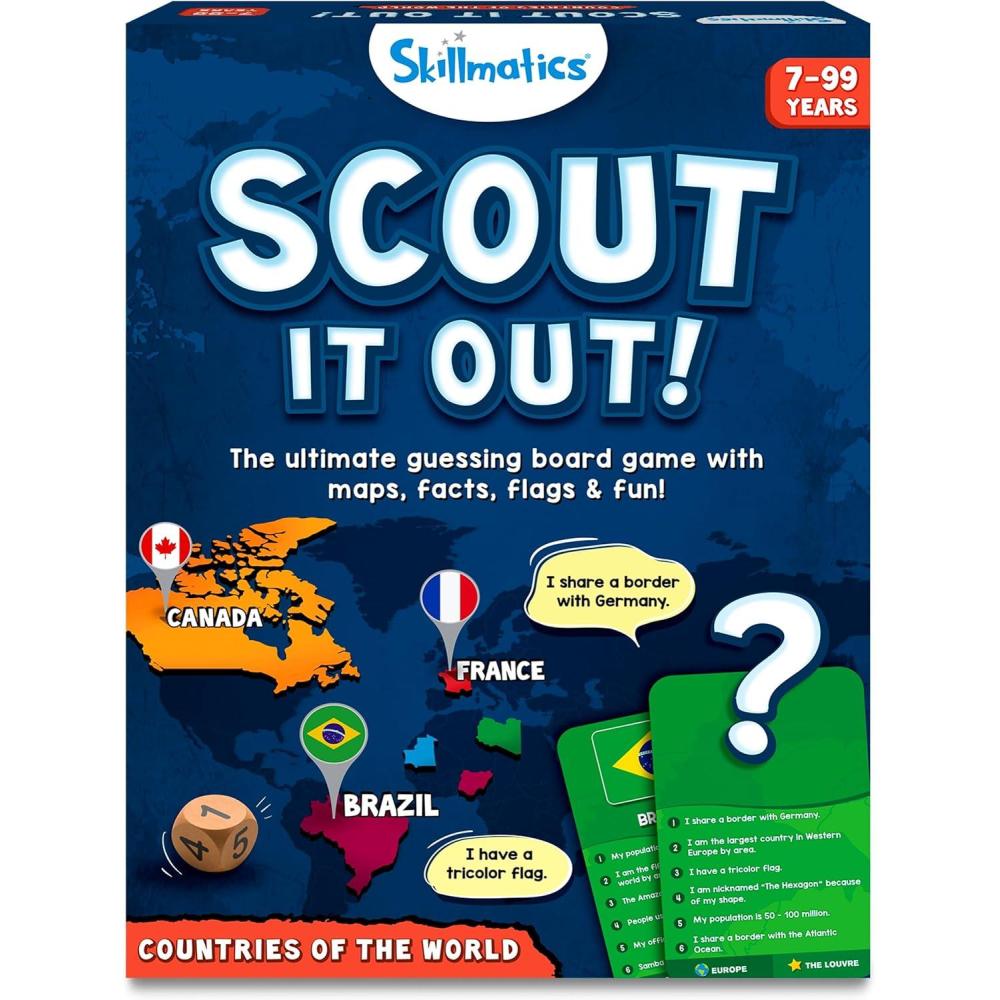 image:imageSkillmatics Board Game  Scout It Out Guessing amp Trivia Game for Families Educational Toys Card Games for Kids Teens and Adults Gifts for Boys and Girls Ages 7 8 9 and UpCountries of the World
