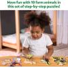 Skillmatics Step by Step Puzzles – 40 Piece Jigsaw & Toddler Puzzles, Montessori Educational Toy for Boys & Girls, Fruits and Vegetables, Travel Friendly, Gifts for Kids Ages 3, 4, 5 and Up(1. Farm Animals)