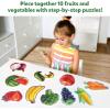 Skillmatics Step by Step Puzzles – 40 Piece Jigsaw & Toddler Puzzles, Montessori Educational Toy for Boys & Girls, Fruits and Vegetables, Travel Friendly, Gifts for Kids Ages 3, 4, 5 and Up(3. Fruits & Vegetables)