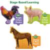 Skillmatics Step by Step Puzzles – 40 Piece Jigsaw & Toddler Puzzles, Montessori Educational Toy for Boys & Girls, Fruits and Vegetables, Travel Friendly, Gifts for Kids Ages 3, 4, 5 and Up(1. Farm Animals)