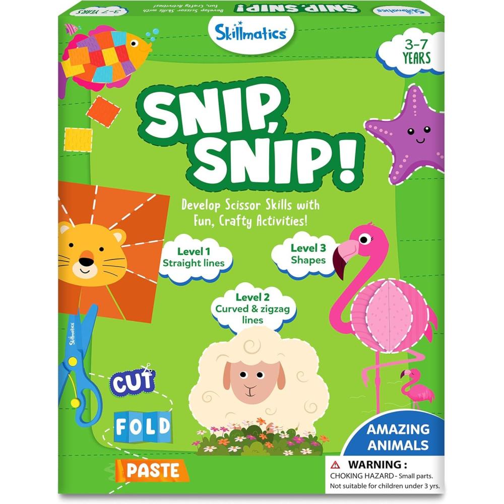 image:imageSkillmatics Scissor Skills Activity Book  Snip Snip PAW Patrol 25 Fun Cutting amp Creative Activities for Preschoolers Fine Motor Skills Felt Craft Kit Gifts for Ages 3 4 5 6 74 Animals