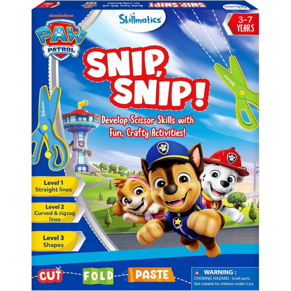 image:imageSkillmatics Scissor Skills Activity Book  Snip Snip PAW Patrol 25 Fun Cutting amp Creative Activities for Preschoolers Fine Motor Skills Felt Craft Kit Gifts for Ages 3 4 5 6 72 PAW Patrol