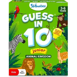 Skillmatics Guess in 10 National Geographic Animals, Educational Card Game for Kids & Families, Animal Trivia & Travel Game, Gifts for Ages 6, 7, 8, 9 and Up(3. Junior Animal Kingdom)