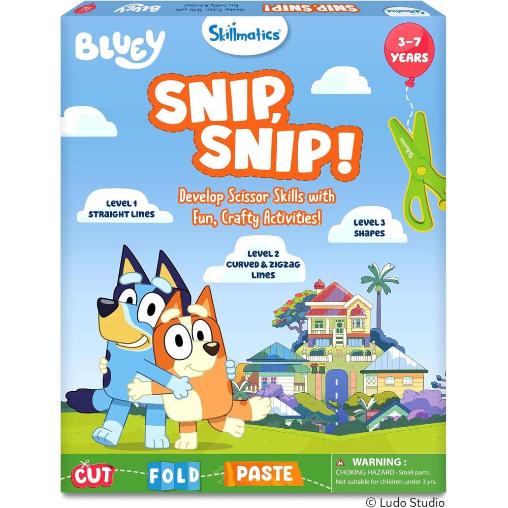 image:imageSkillmatics Scissor Skills Activity Book  Snip Snip Bluey Preschool Cutting amp Creative Activities Felt Craft Kit Fine Motor Skills Toys Gifts for Boys amp Girls Ages 3 4 5 6 7Bluey
