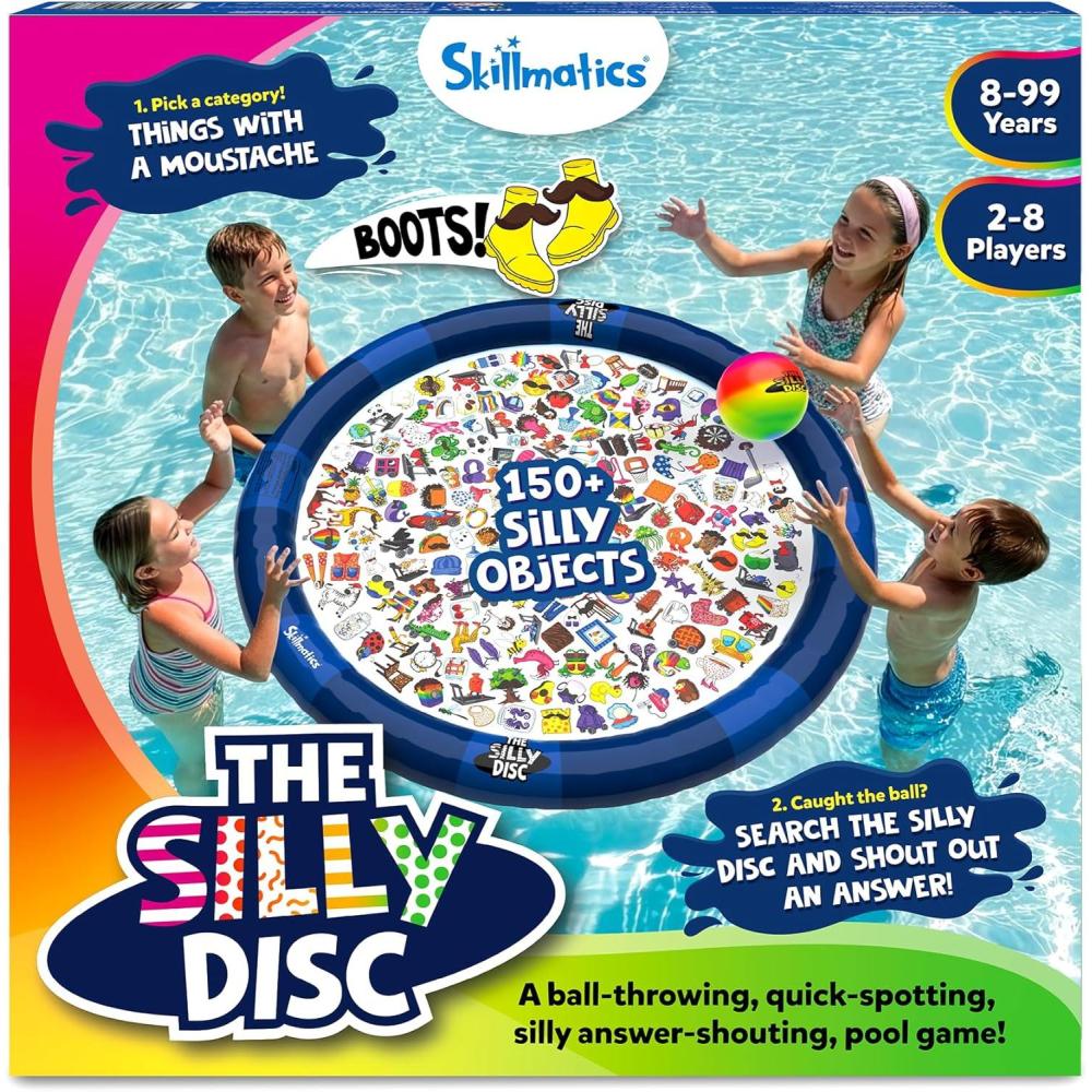 image:imageSkillmatics The Silly Disc  FastPaced Inflatable Pool Game for Kids Teens and Families Swimming Pool Toy for Summer Fun Funny Spot and Shout Game Gifts for Ages 8 910 amp Up 28 Players