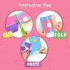 Skillmatics Scissor Skills Activity Book – Snip Snip Bluey, Preschool Cutting & Creative Activities, Felt Craft Kit, Fine Motor Skills Toys, Gifts for Boys & Girls Ages 3, 4, 5, 6, 7(3. Unicorns & Princesses)
