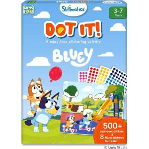 Skillmatics Dot It Sticker Activity – Bluey, Mess-Free Fun for Kids, 500+ Stickers, Craft Kits, DIY Activity, Travel Toys, Gifts for Boys & Girls Ages 3, 4, 5, 6, 7