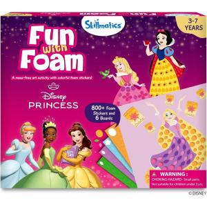 Skillmatics Foam Sticker Art – Disney Princess, 800+ 3D Foam Stickers, Mess-Free Fun for Kids, DIY Felt Craft Kits, Gifts for Fans of Cinderella, Belle, Rapunzel, Ages 3, 4, 5, 6, 7(1. Disney Princess)