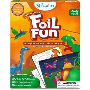 Skillmatics Foil Fun Bluey – Mess-Free Art & Craft Kits for Kids, DIY Creative Activity, Travel Toys, Gifts for Girls & Boys Ages 4, 5, 6, 7, 8 and Up(7. Dinosaurs)