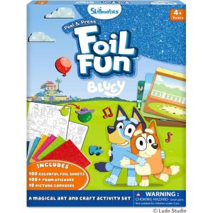 Skillmatics Foil Fun Bluey – Mess-Free Art & Craft Kits for Kids, DIY Creative Activity, Travel Toys, Gifts for Girls & Boys Ages 4, 5, 6, 7, 8 and Up(Bluey)