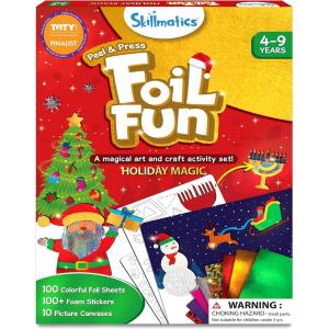 Skillmatics Foil Fun Bluey – Mess-Free Art & Craft Kits for Kids, DIY Creative Activity, Travel Toys, Gifts for Girls & Boys Ages 4, 5, 6, 7, 8 and Up(Holiday Magic!)